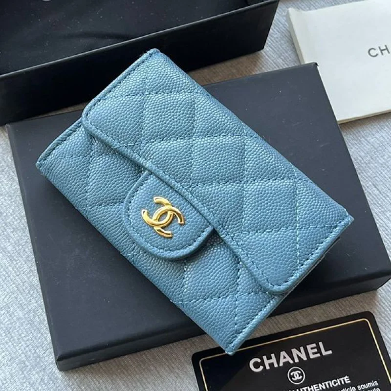 《大人気》シャネル ミニ財布 コピー キャビア ライトゴールド金具 shp64801