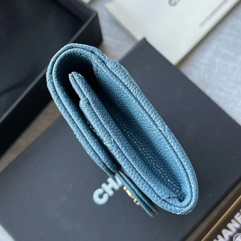 《大人気》シャネル ミニ財布 コピー キャビア ライトゴールド金具 shp64801
