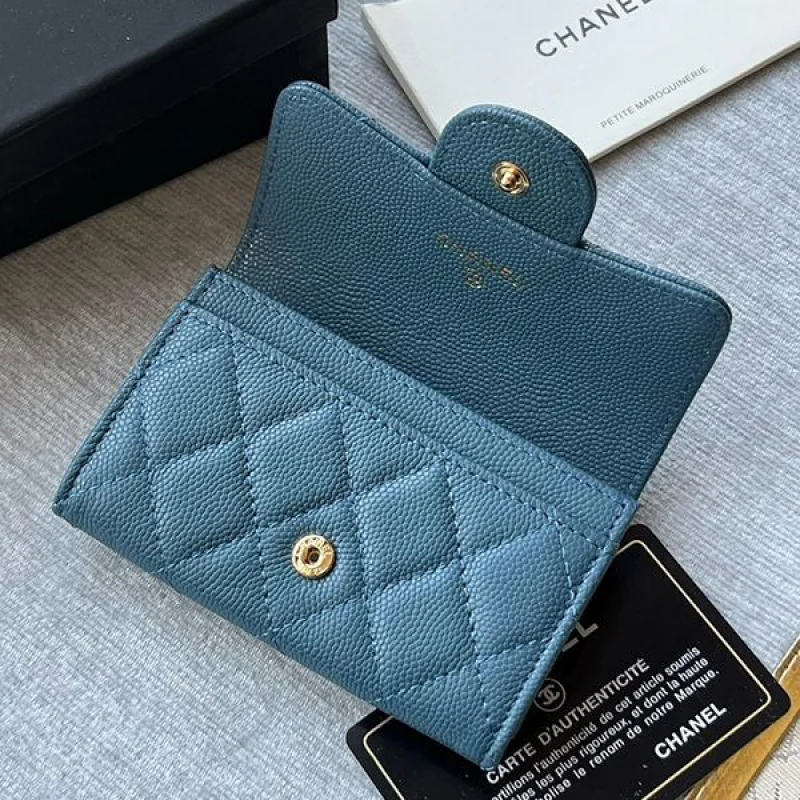 《大人気》シャネル ミニ財布 コピー キャビア ライトゴールド金具 shp64801