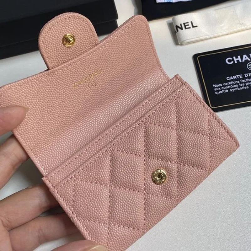 世界中で大人気♪シャネル コピー ミニ財布 キャビア ライトゴールド金具 shj08153