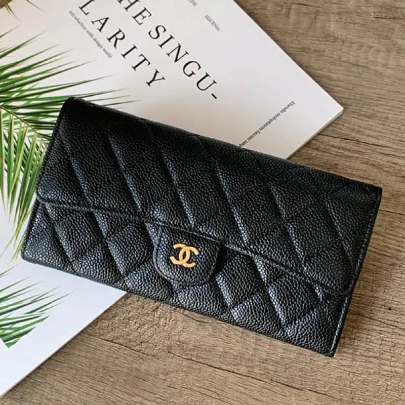 シャネル マトラッセキャビアスキン長財布 コピー shk34837