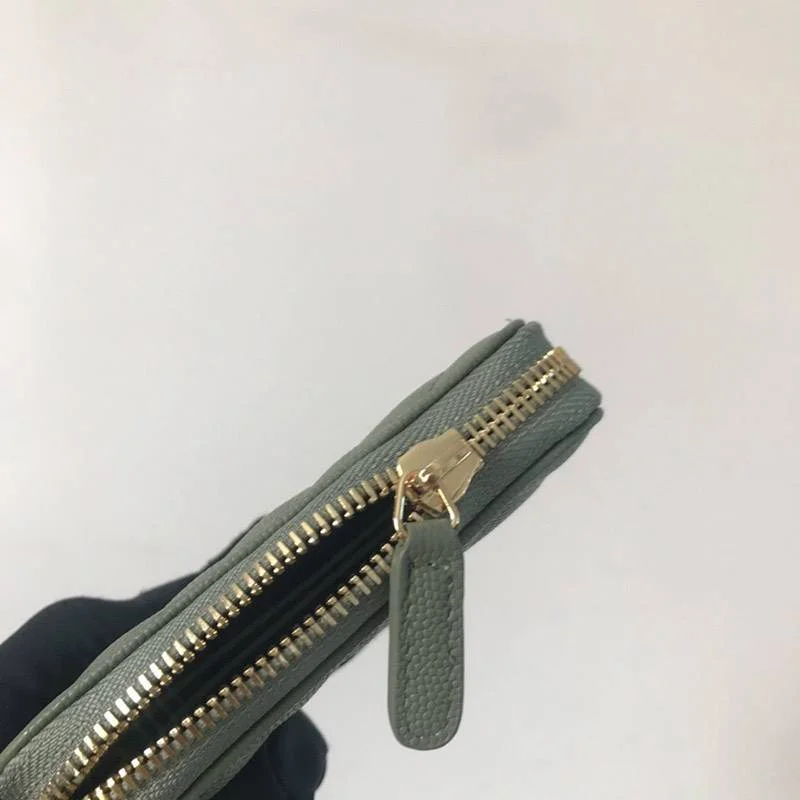 21-22AW シャネル ジップ コインパース 偽物 キャビアスキン shl24406