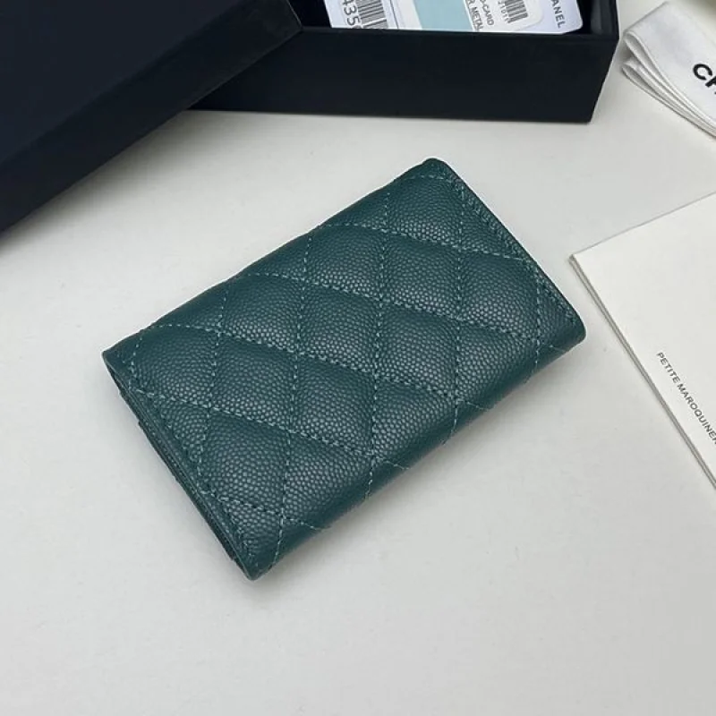 ブティック♪ブランドシャネル 偽物 ミニ財布 キャビア ライトゴールド金具 shl55264