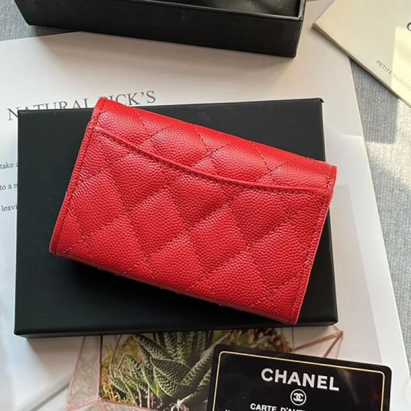 シャネル ミニ財布激安 スーパーコピー キャビア ライトゴールド金具 shm98300