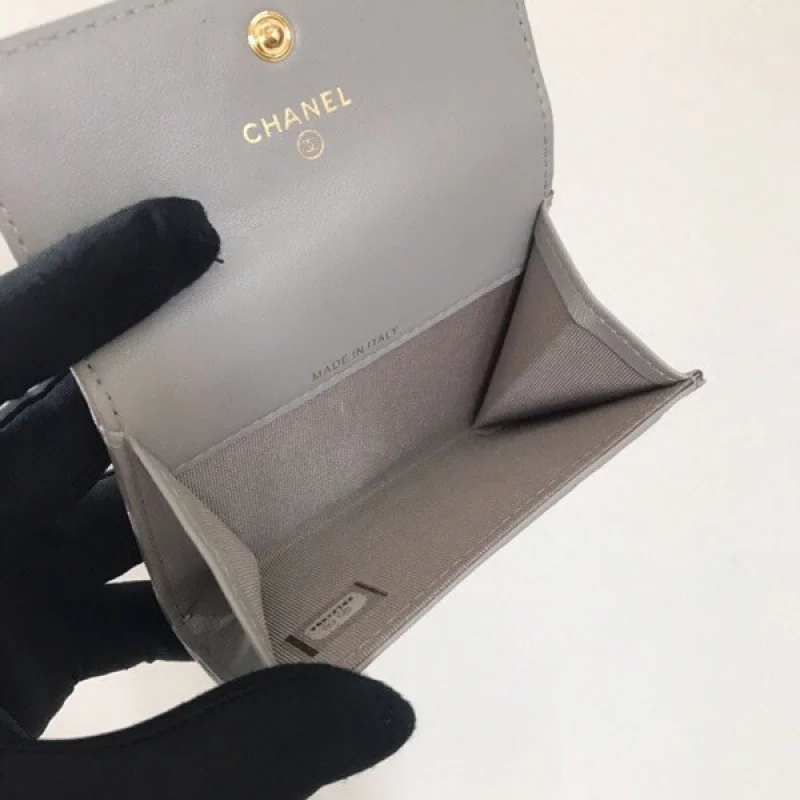 定番人気 シャネル ミニコインパース グレー 偽物 sho35547