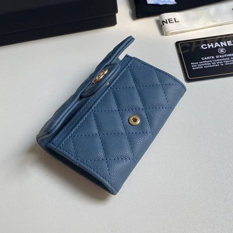 プレゼント最適シャネル コピー ミニ財布 キャビア ライトゴールド金具 激安shu67180