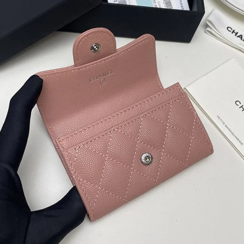 《大人気》シャネル ミニ財布 コピー キャビア ライトゴールド金具 shp64801