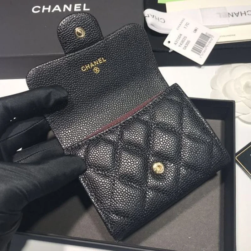 注目★シャネル クラシック 偽物 コインパース 財布 黒 shz31156