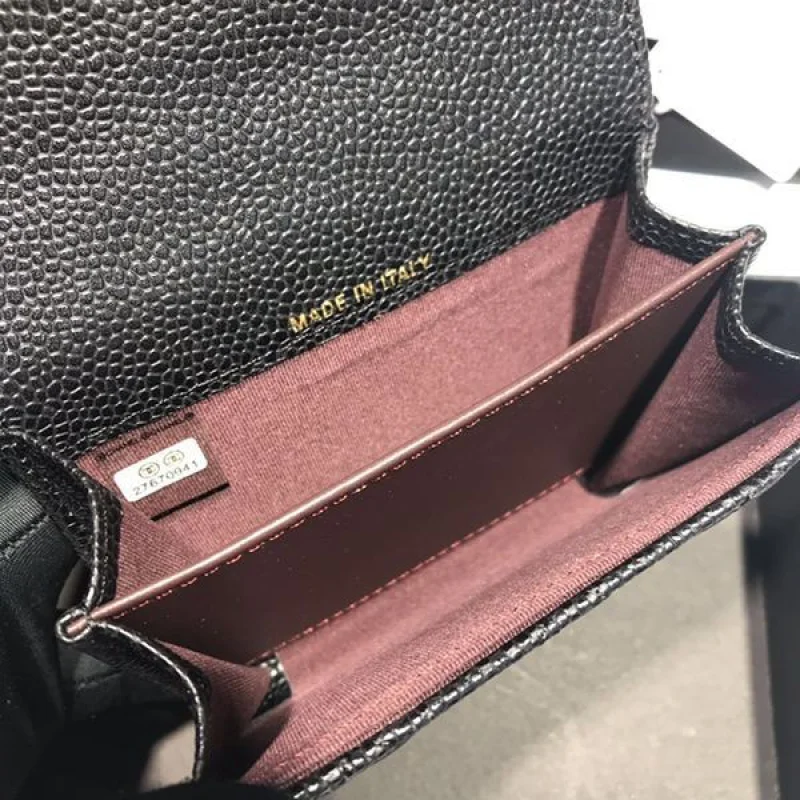 注目★シャネル クラシック 偽物 コインパース 財布 黒 shz31156