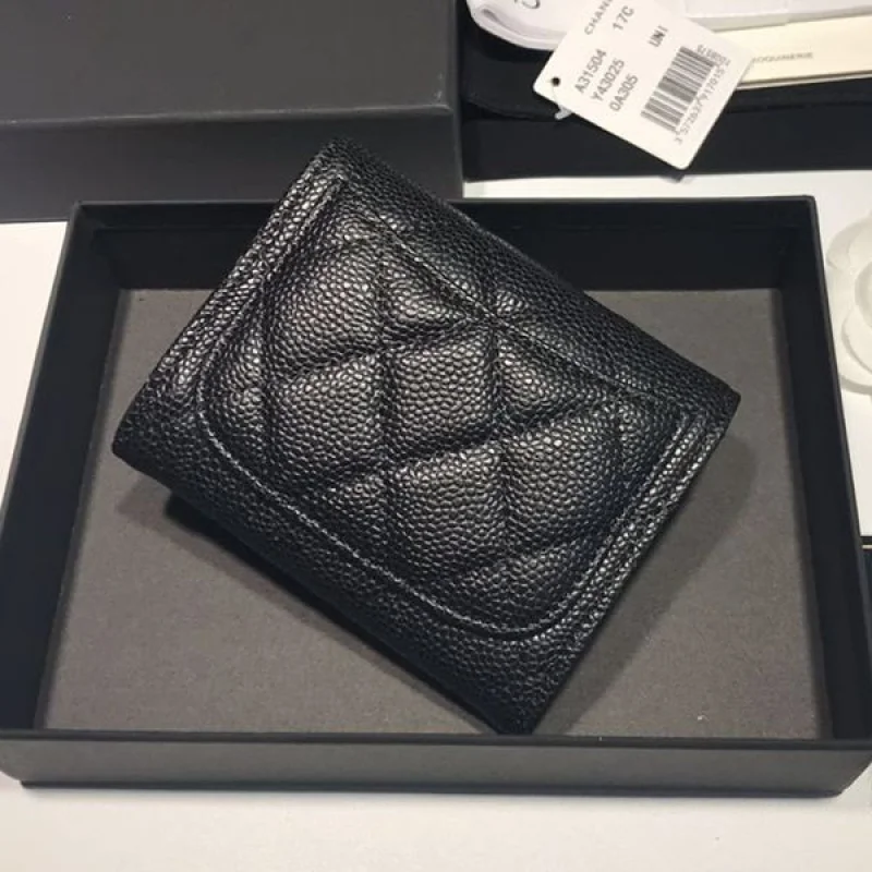 注目★シャネル クラシック 偽物 コインパース 財布 黒 shz31156