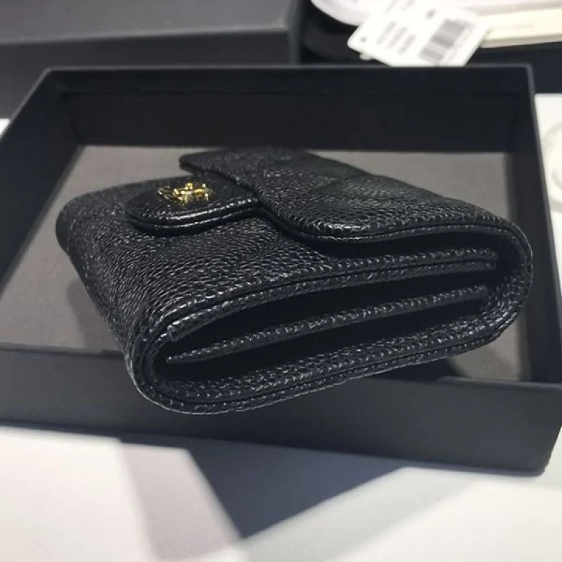 注目★シャネル クラシック 偽物 コインパース 財布 黒 shz31156