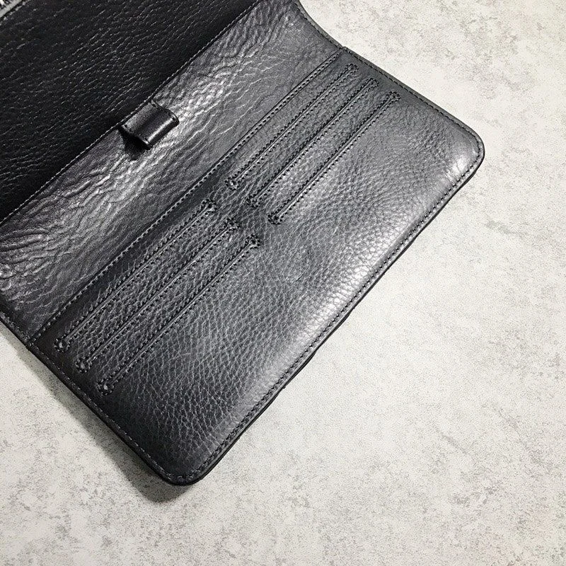 N級品 クロムハーツ/ウェーブ#4・３スナップ・ブラックライトレザー コピー Kum23680