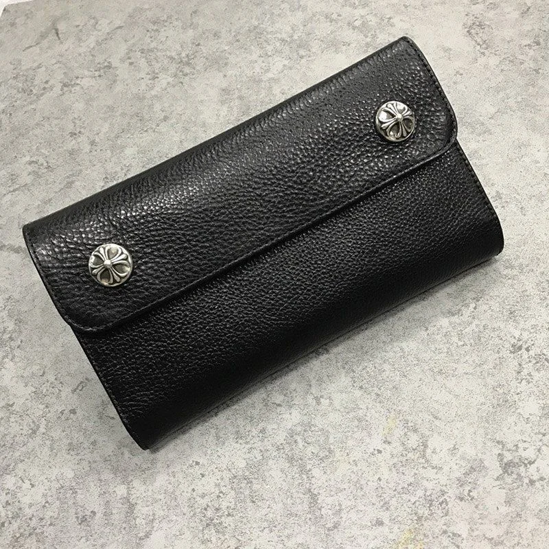春もの新作 クロムハーツ 財布 偽物ウェーブ クロスボタン フラップ Kuq62041