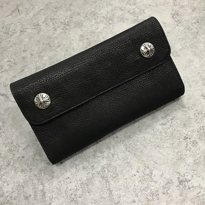 春もの新作 クロムハーツ 財布 偽物ウェーブ クロスボタン フラップ Kuq62041