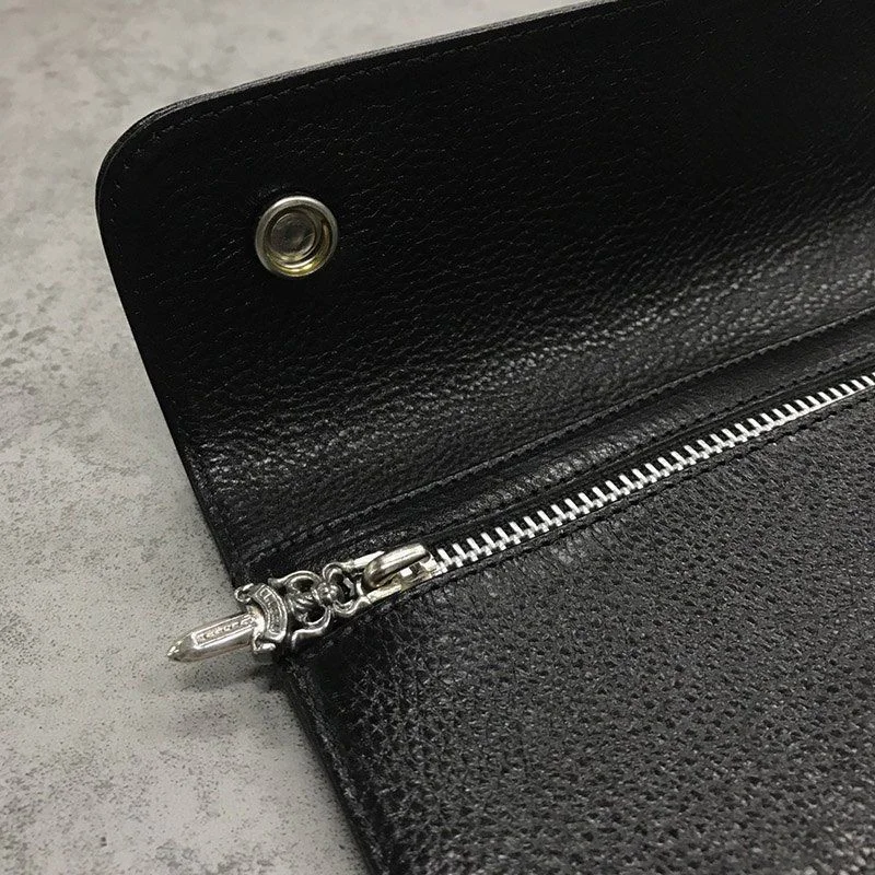 春もの新作 クロムハーツ 財布 偽物ウェーブ クロスボタン フラップ Kuq62041