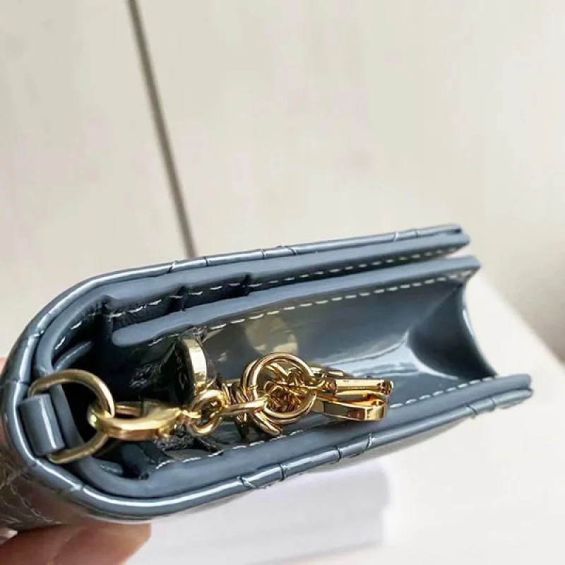 レディディオール コピーN級品 ミニウォレット パテントカーフスキン 2つ折り S0178OVRB_M41G