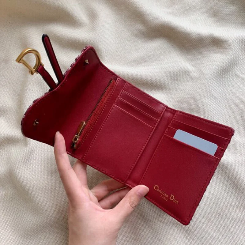 大人気! ディオールオブリーク サドル 偽物 折り財布 deh46830