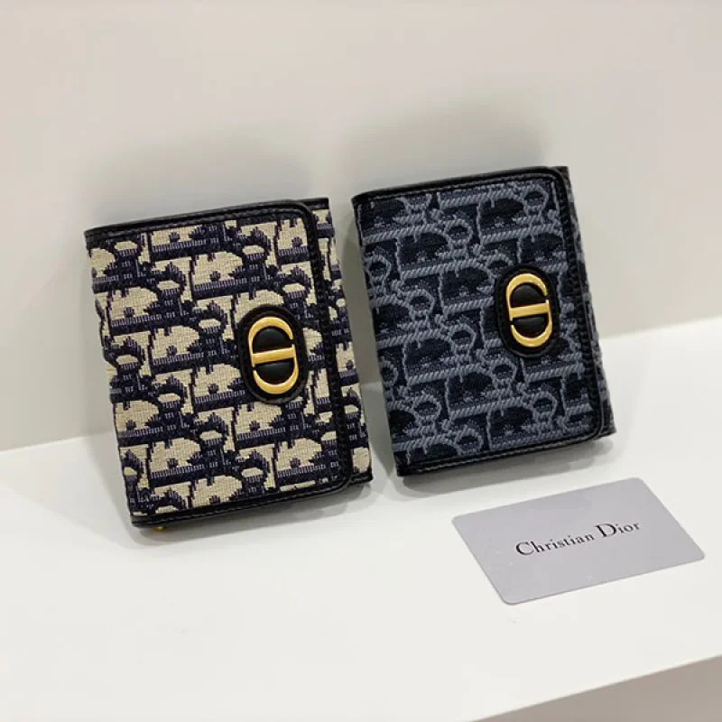 目を惹くカラー ディオール オブリーク偽物 最新三折り 財布 カロ deq31915