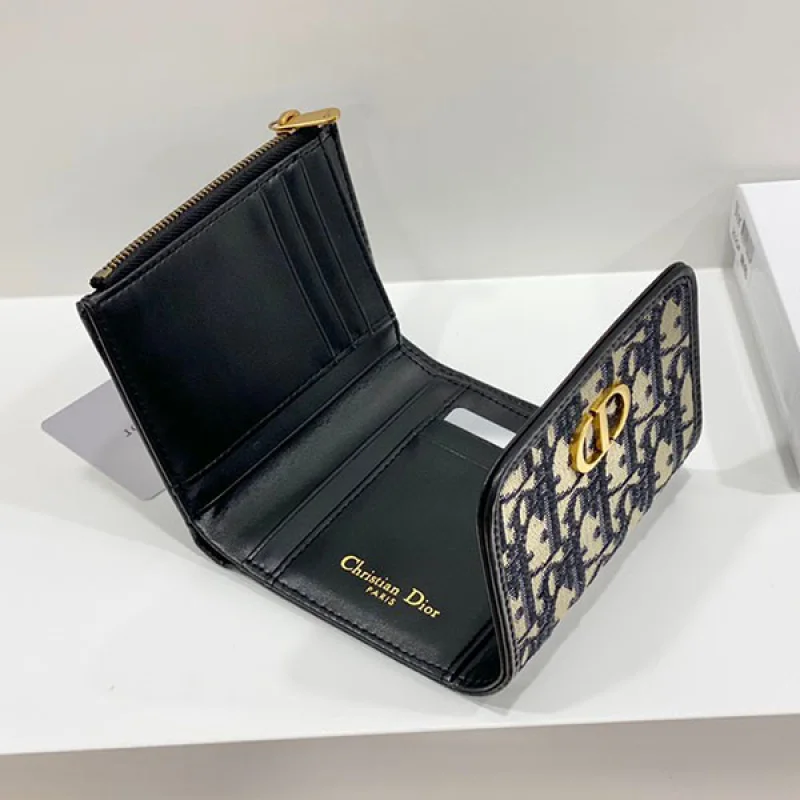 目を惹くカラー ディオール オブリーク偽物 最新三折り 財布 カロ deq31915