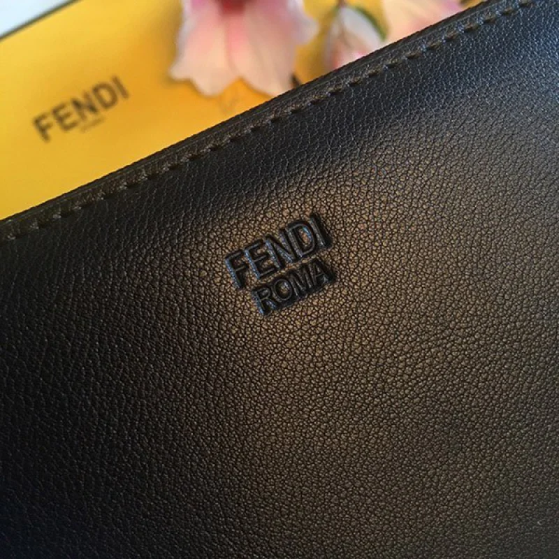 フェンディ バッグ バグズ コピー ブラックレザー 長財布 fee30631