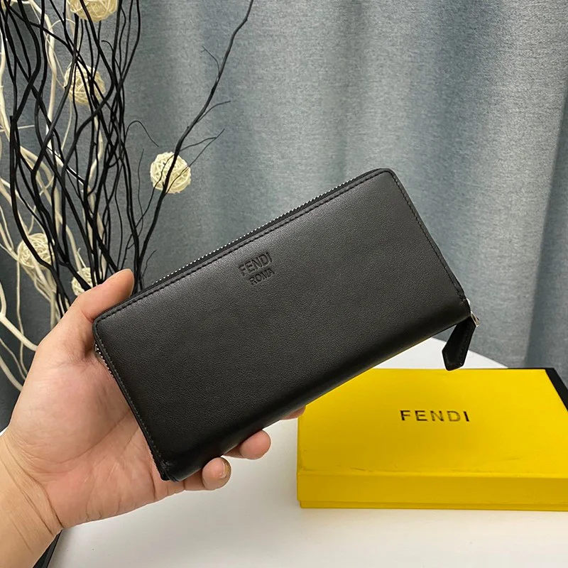 日本未入荷フェンディ ジップアラウンド 長財布 コピー ブラック バッグ バグズ ジッパーウォレット カスタマイズ fes72092