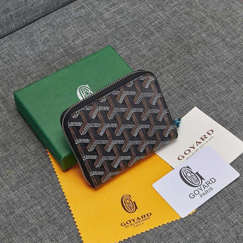 日本未入荷 ゴヤール ラウンドジップ コインケース MINI 財布 コピー ブラック タン Got84026