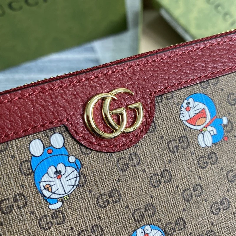 日本未入荷【グッチ】ドラえもん コピー〈ミニGGスプリームキャンバス ウォレット〉6477872TUBG8580