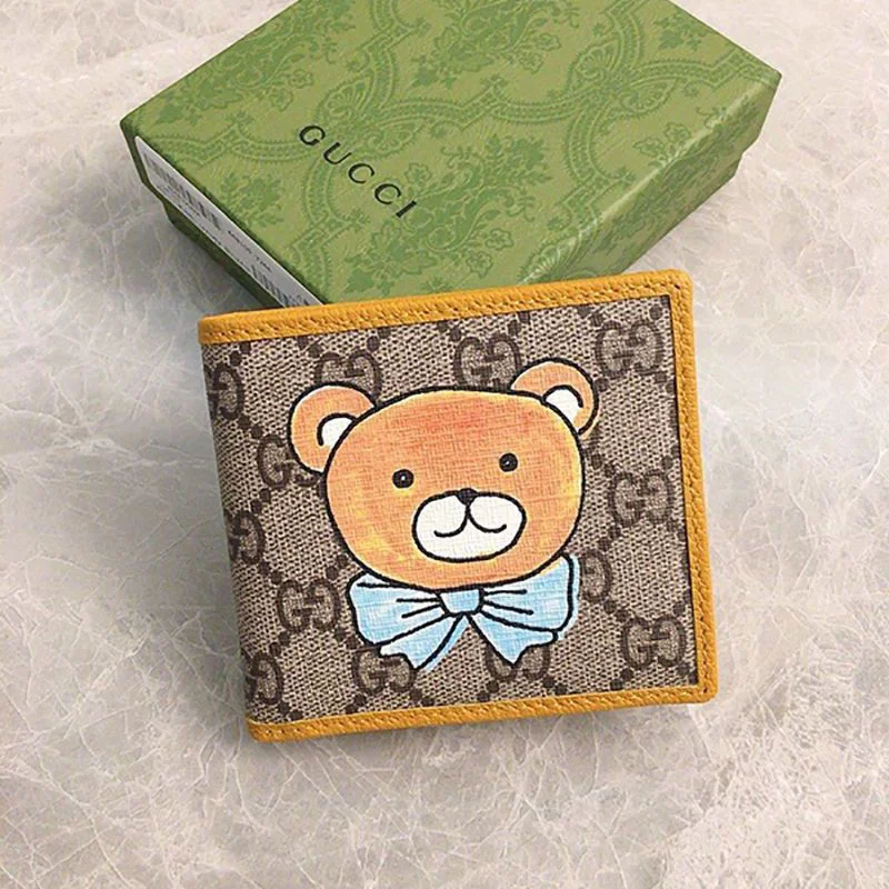 【グッチ】グッチ×KAIコラボ ミニ財布 コピー ベアプリント660159 2YOAG 8695