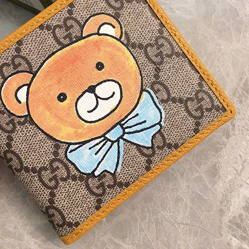 【グッチ】グッチ×KAIコラボ ミニ財布 コピー ベアプリント660159 2YOAG 8695