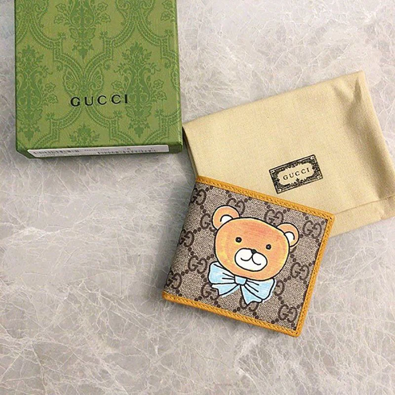 【グッチ】グッチ×KAIコラボ ミニ財布 コピー ベアプリント660159 2YOAG 8695