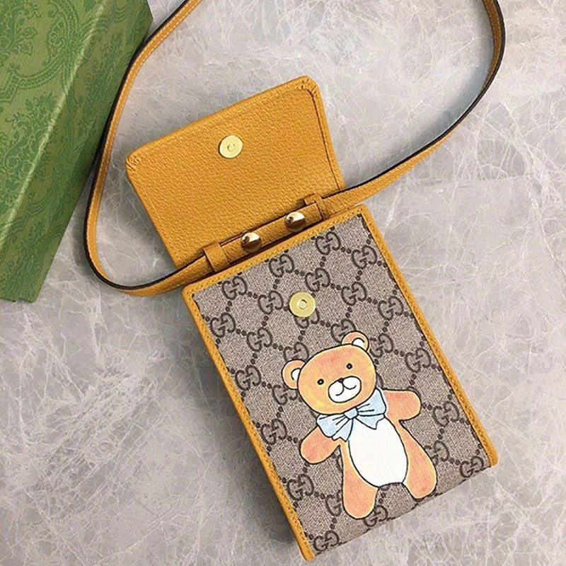 大人気 限定コラボ★KAI x グッチ テディベア ミニバッグコピー 660161 2YMAG 8695