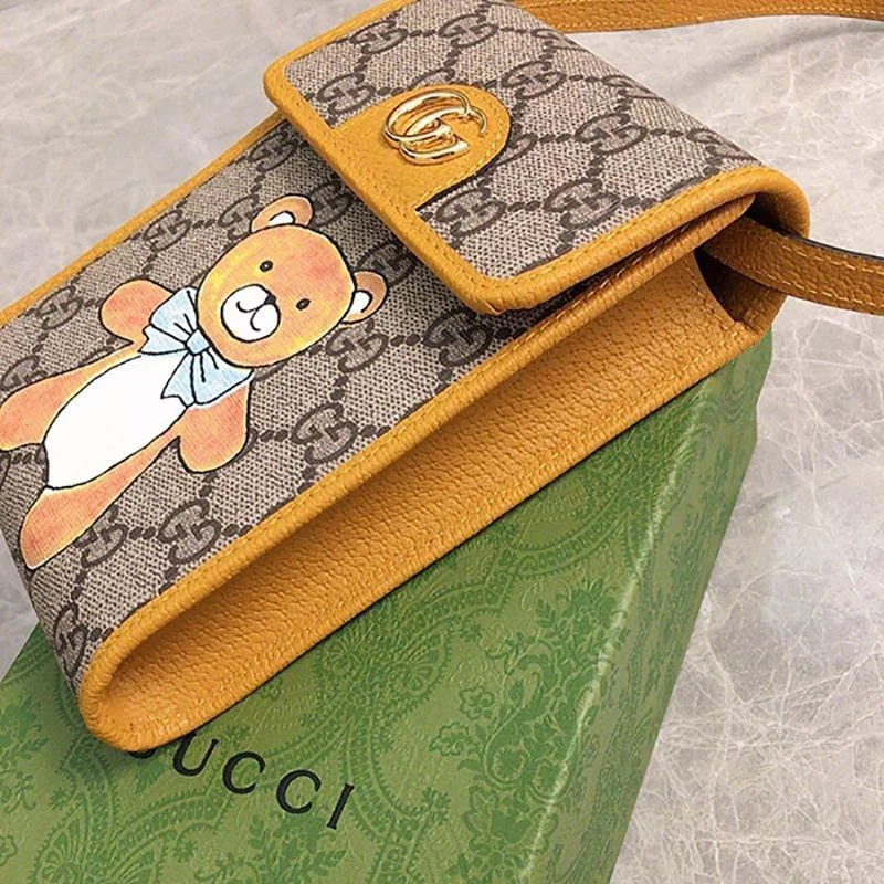 大人気 限定コラボ★KAI x グッチ テディベア ミニバッグコピー 660161 2YMAG 8695