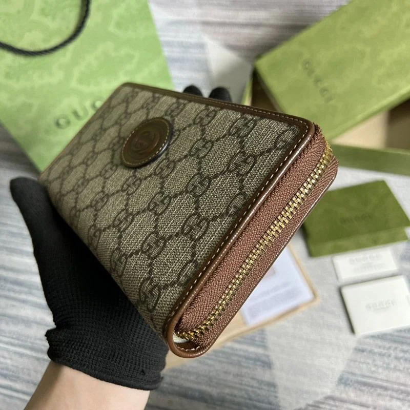 21-22AW グッチ インターロッキングG ジップアラウンド 長財布 コピー gua58818