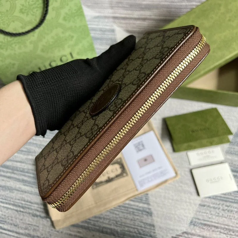 21-22AW グッチ インターロッキングG ジップアラウンド 長財布 コピー gua58818