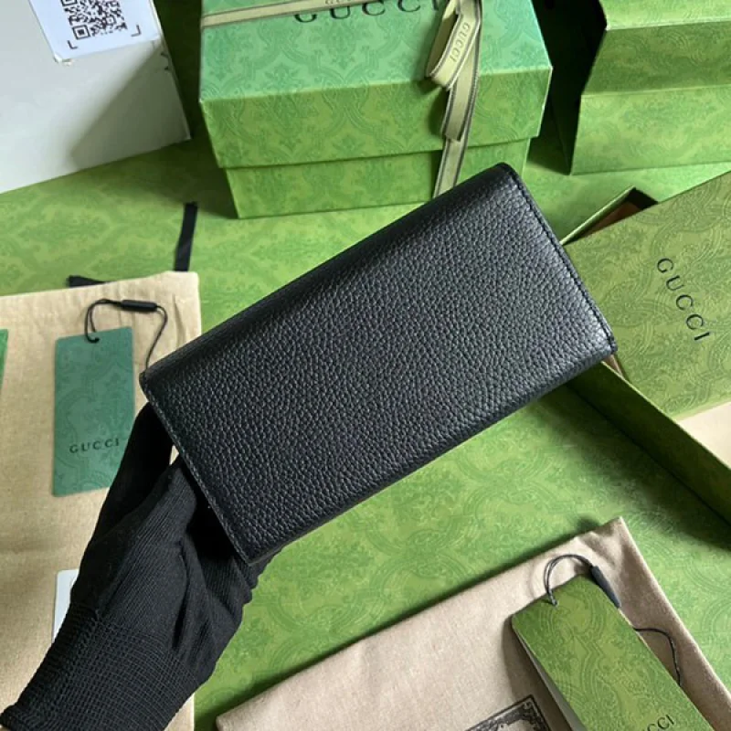 グッチ シマレザー 長財布 コピー ブラック 615524 ギフトに gud20211