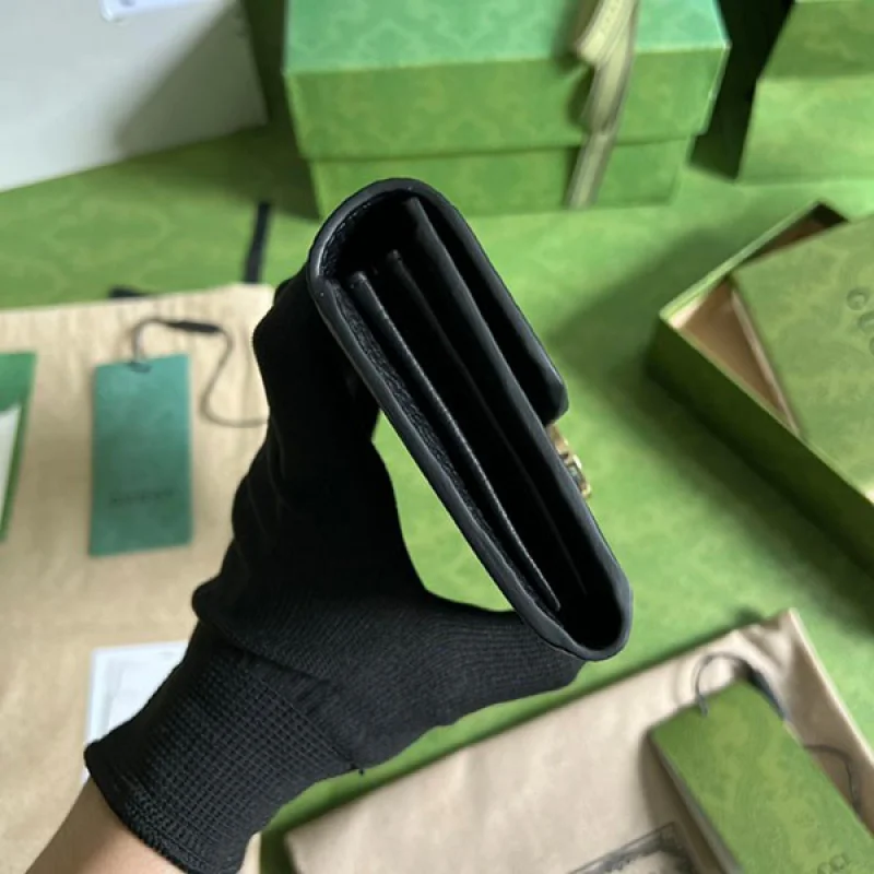 グッチ シマレザー 長財布 コピー ブラック 615524 ギフトに gud20211