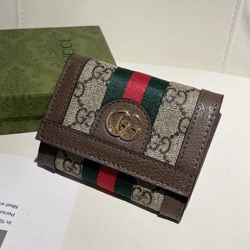 人気急上昇 グッチ オフィディア GGスプリーム 偽物 三折り財布 gur58134