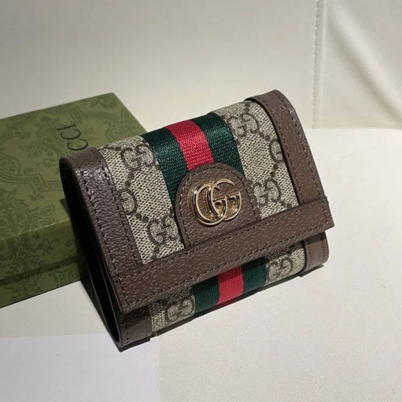 人気急上昇 グッチ オフィディア GGスプリーム 偽物 三折り財布 gur58134