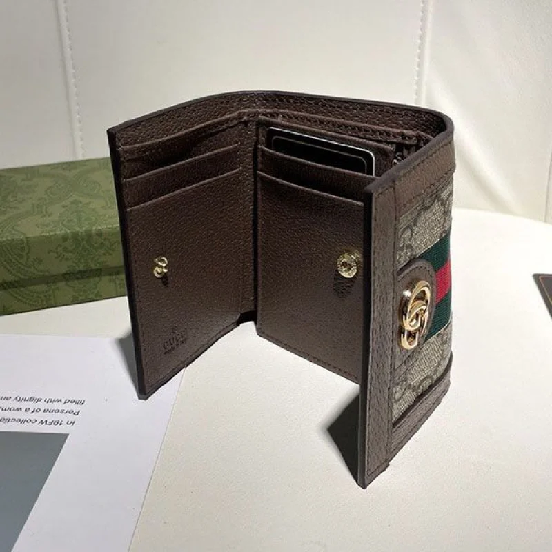 人気急上昇 グッチ オフィディア GGスプリーム 偽物 三折り財布 gur58134