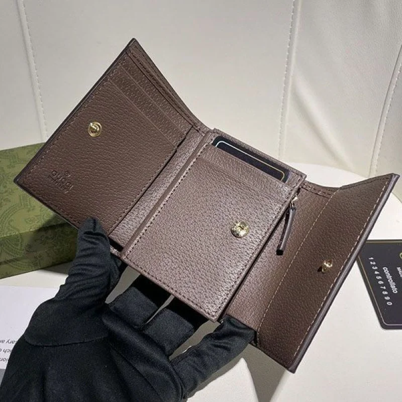 人気急上昇 グッチ オフィディア GGスプリーム 偽物 三折り財布 gur58134