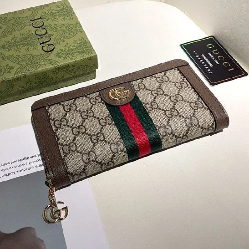 おすすめ グッチ ベージュ GG Supreme 財布 偽物 gus28340