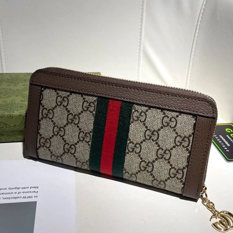 おすすめ グッチ ベージュ GG Supreme 財布 偽物 gus28340
