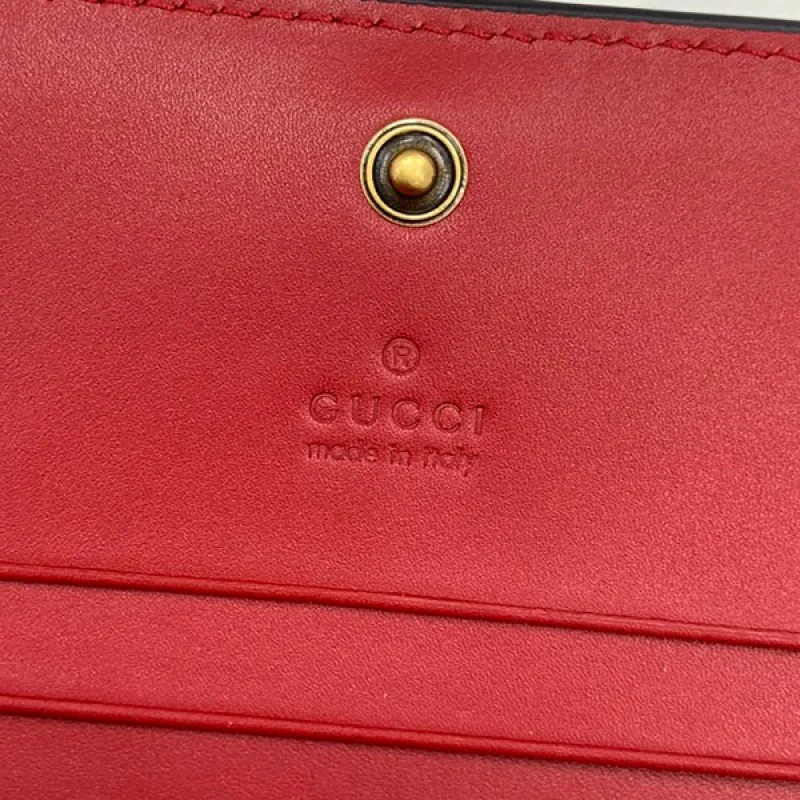 大人気!グッチ さくらんぼ 財布 偽物★かわいいチェリー GGスプリーム キャンバス カードケース激安 gus37265