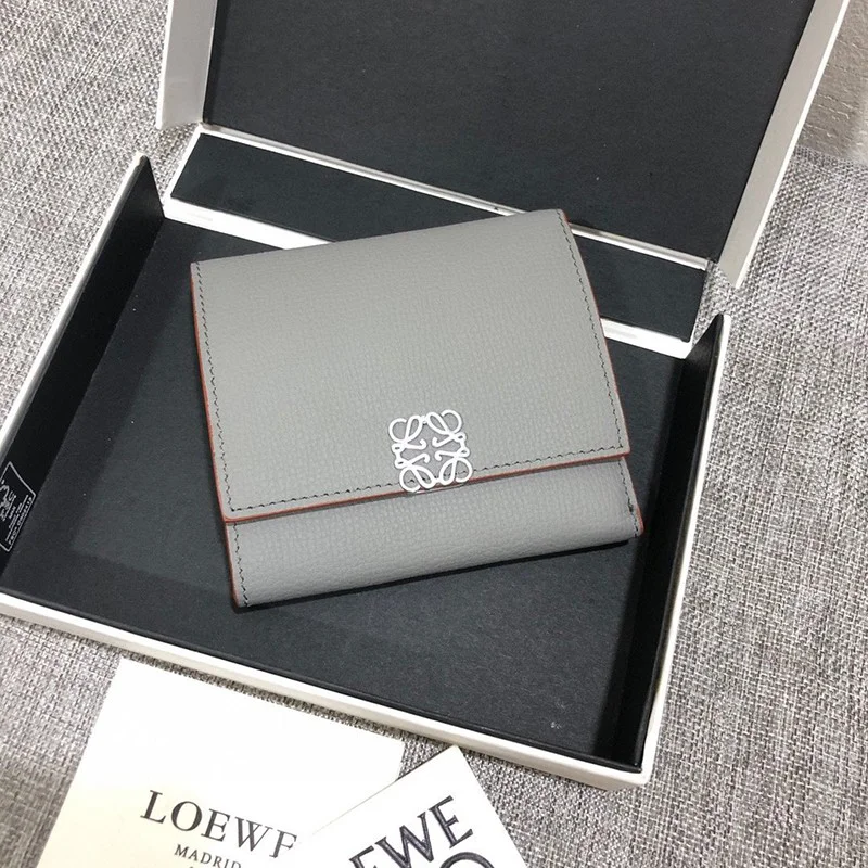 21-22AW【ロエベ ウォレット 偽物】 アナグラム トリフォルド 6 cc ウォレット loy75932