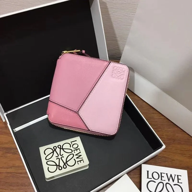 可愛い ロエベ◇パズル◇ラウンドジップ二つ折り財布 偽物 lov86846