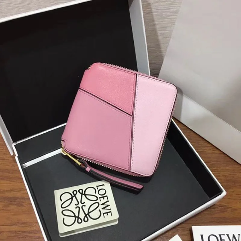 可愛い ロエベ◇パズル◇ラウンドジップ二つ折り財布 偽物 lov86846