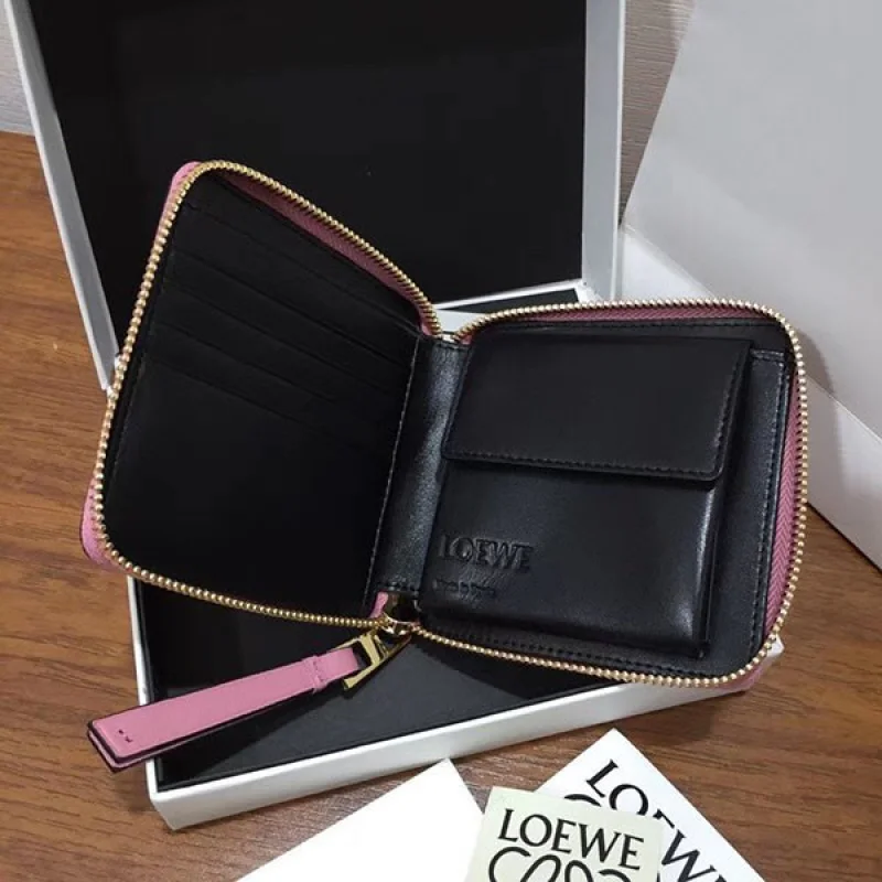 可愛い ロエベ◇パズル◇ラウンドジップ二つ折り財布 偽物 lov86846