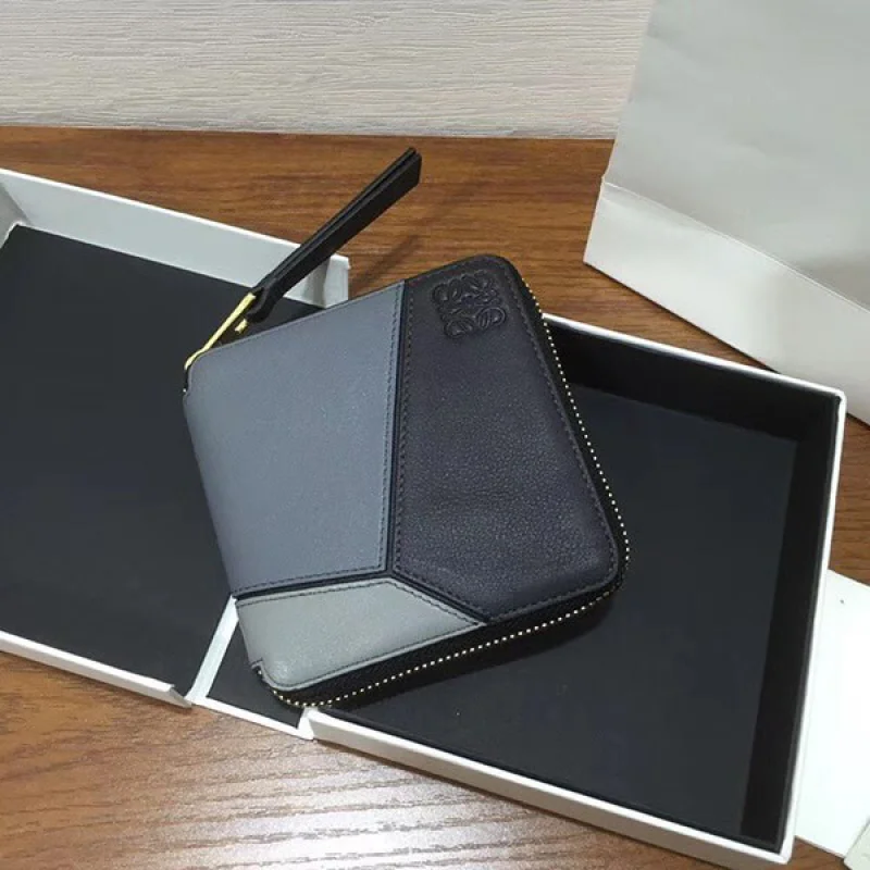 可愛い ロエベ◇パズル◇ラウンドジップ二つ折り財布 コピー lox74910