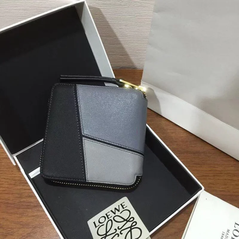 可愛い ロエベ◇パズル◇ラウンドジップ二つ折り財布 コピー lox74910
