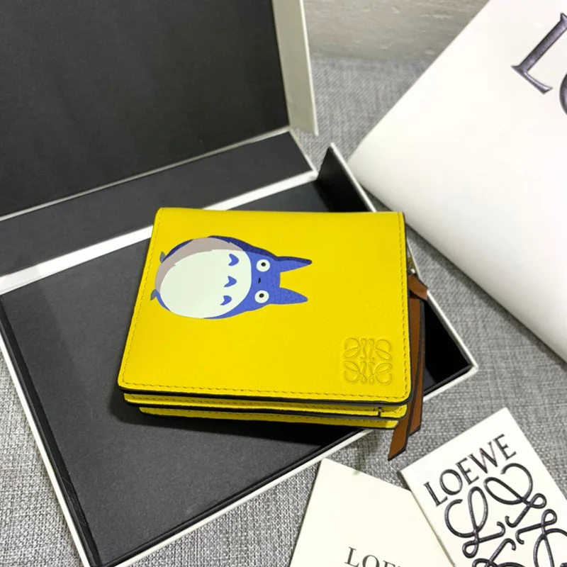 【SALE】ロエベ トトロ 財布 偽物★トトロダストバニーコンパクトジップ ウォレット lov32425